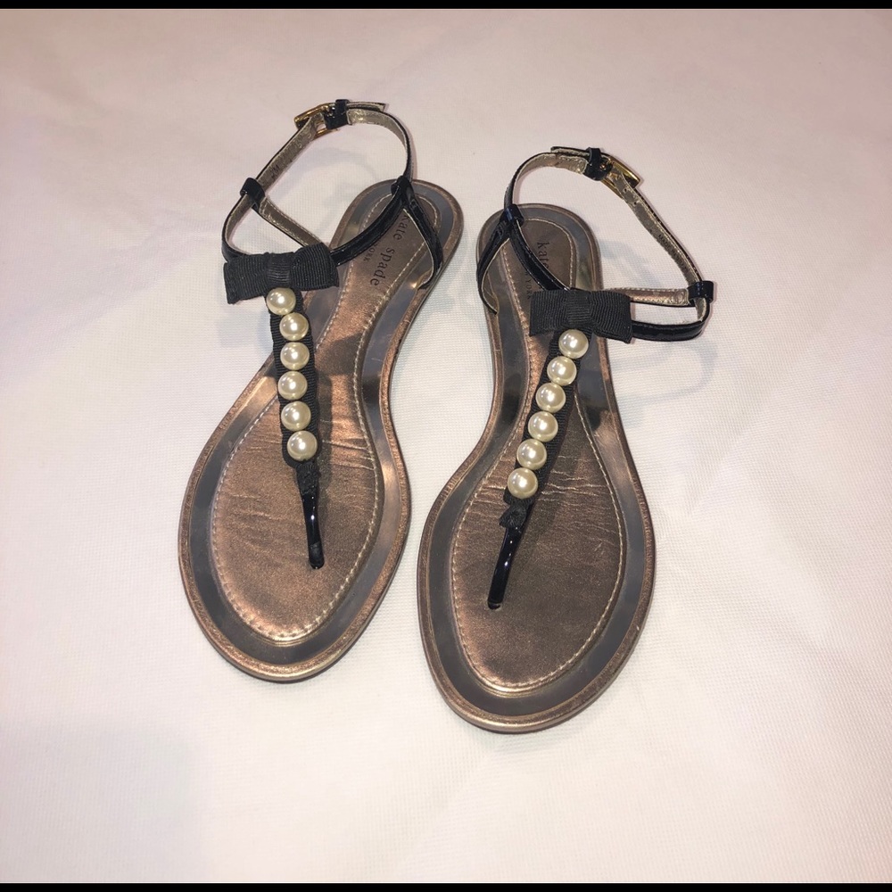 Kate Spade pearl and black Sandal - Picture 4 of 10